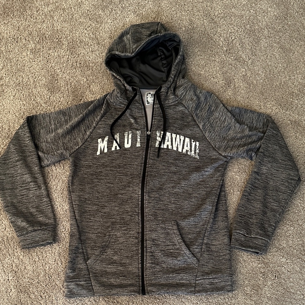 Maui Hawaii Gray Full-Zip Hoodie